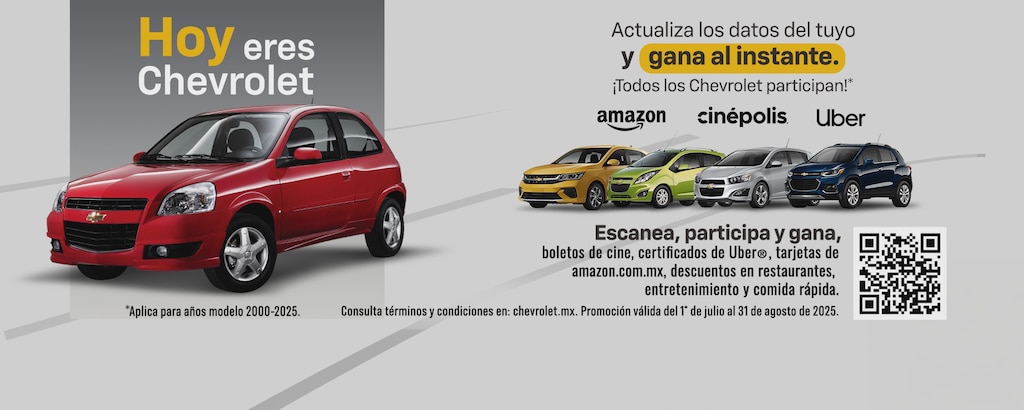 Promoción Hoy eres Chevrolet 2025. Registro de participación